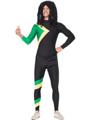 Jamaican Hero Cool Runnings Costume Adult Black Bobsled Jumpsuit 4