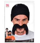 Inmate / Biker Set  Cap, Moustache 