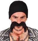 Inmate / Biker Set  Cap, Moustache 