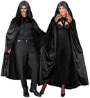Black Velvet Hooded Cape 140 Cm 