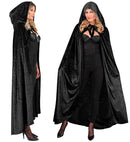 Black Velvet Hooded Cape 140 Cm 