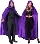 Purple Velvet Hooded Cape 140 Cm 