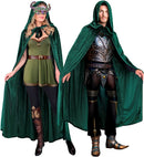 Green Velvet Hooded Cape 140 Cm 