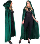 Green Velvet Hooded Cape 140 Cm 
