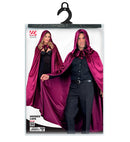 Burgundy Velvet Hooded Cape 140 Cm 