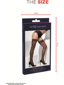 Sheer Hold Ups Black Lace Tops with Silicone Adult Costume Accessory 6
