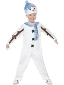 Snowman Toddler Costume Kids White Jumpsuit and Hat with Carrot Nose 4