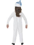 Snowman Toddler Costume Kids White Jumpsuit and Hat with Carrot Nose 3