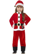 Santa Toddler Costume Red White Jumpsuit and Hat 4