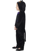 Cat Toddler Costume Black Hooded Jumpsuit with 3D Printed Eyes 2