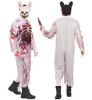 Zombie Bunny  Jumpsuit, Mask 