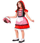 Red Capelet  Dress With Apron, Hooded Capelet 