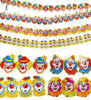 Clown Paper Garland 3 M - 4 Styles Ass.