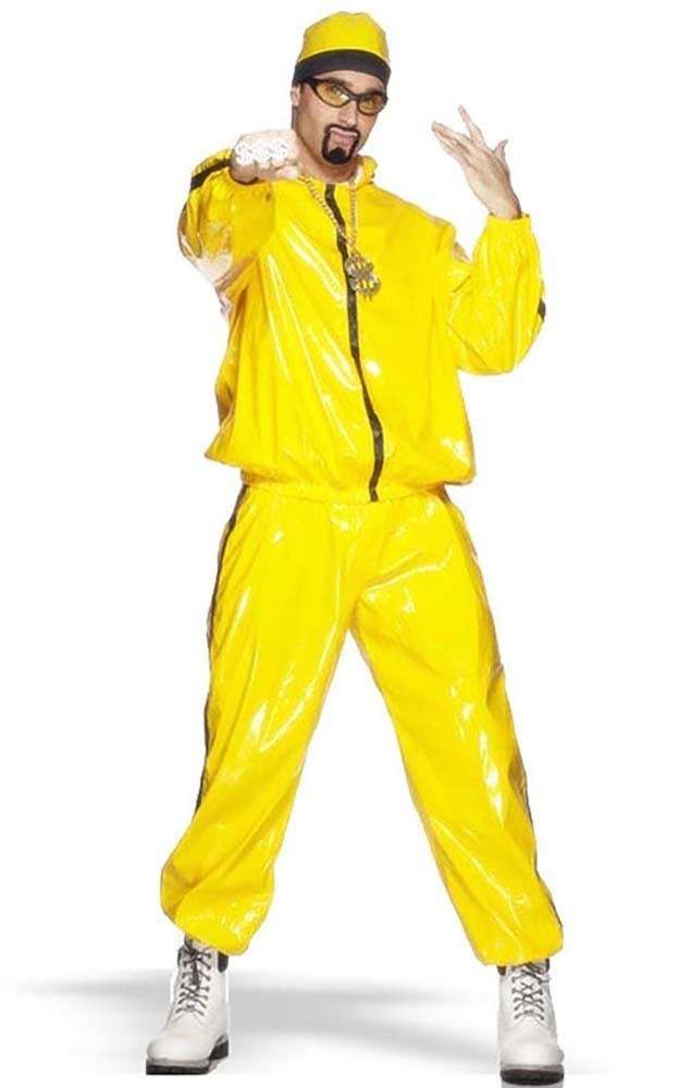 Rapper Suit Ali G Adult Yellow PVC Tracksuit