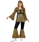 The 70S Disco Style - Golden Waves  Shirt, Pants, Headband 