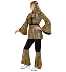 The 70S Disco Style - Golden Waves  Shirt, Pants, Headband 