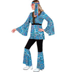 The 60S Fashion - Blue Mandala  Shirt, Pants, Headband 