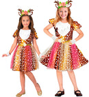 Reindeer  Dress, Headpiece, Fingerless Gloves 