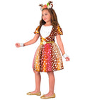 Reindeer  Dress, Headpiece, Fingerless Gloves 