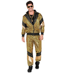 80'S Gold Reflective Shell Suit  Jacket, Pants 