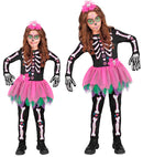 Skelton  Jumpsuit With Tutu, Skull Bow Headband 