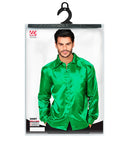 Satin Green 70S Disco Shirt