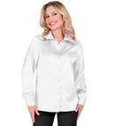 Satin White 70S Disco Shirt