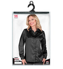 Satin Black 70S Disco Shirt