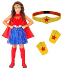 Wonder Girl  Dress With Cape, Headpiece, Cuffs 