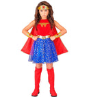 Wonder Girl  Dress With Cape, Headpiece, Cuffs 