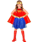 Wonder Girl  Dress With Cape, Headpiece, Cuffs 