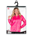 Satin Pink 70S Disco Shirt