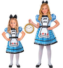 Wonderland Girl  Dress With Petticoat & Apron, Bow Headband 