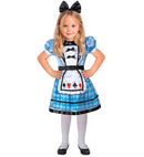 Wonderland Girl  Dress With Petticoat & Apron, Bow Headband 