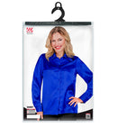 Satin Blue 70S Disco Shirt