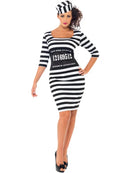 Classy Convict Costume Ladies Dress and Hat 4