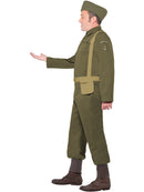 WW2 Home Guard Private Costume Adult Green Trousers Ankle Covers Jacket Hat and Harness Belt 2