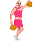 Beer Leader  Top With Boobs, Skirt, Pom Poms 