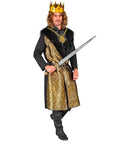 Medieval King  Coat With Vest & Medallion Necklace, Belt 