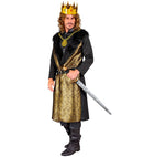 Medieval King  Coat With Vest & Medallion Necklace, Belt 