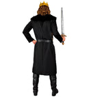 Medieval King  Coat With Vest & Medallion Necklace, Belt 