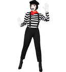 Mime  Shirt, Pants, Braces, Neckscarf, Gloves, Hat  