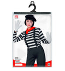 Mime  Shirt, Pants, Braces, Neckscarf, Gloves, Hat  