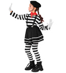 Mime  Shirt, Skirt, Braces, Neckscarf, Gloves, Hat  