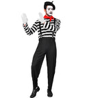 Mime  Shirt, Pants, Braces, Neckscarf, Gloves, Hat  