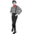 Mime  Shirt, Pants, Braces, Neckscarf, Gloves, Hat  