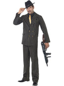 Gold Pinstripe Gangster Costume Mens Godfather Suit 1
