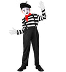 Mime  Shirt, Pants, Braces, Neckscarf, Gloves, Hat  