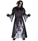 Screaming Souls  Hooded Robe With Capelet, Belt 