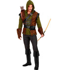 Robin Of Sherwood  Hooded Shirt With Vest, Belt Sash, Belt With Pouch, Gloves, Boot Tops 